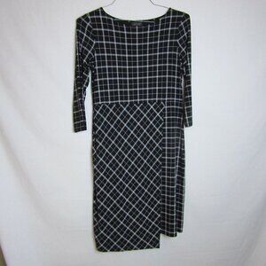 J. Jill Dress Wearever Black White Plaid Classic Workwear Business Women's XS